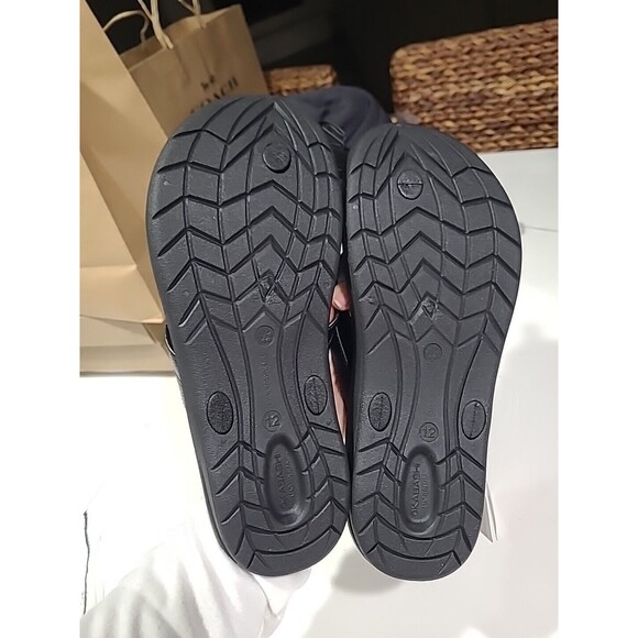 Men's Black OKABASHI Voyager flip flops sandals Size 12 - Picture 5 of 5